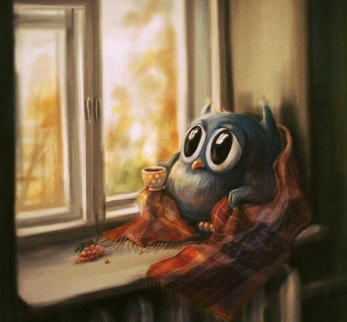 Хотела погрустить на подоконнике