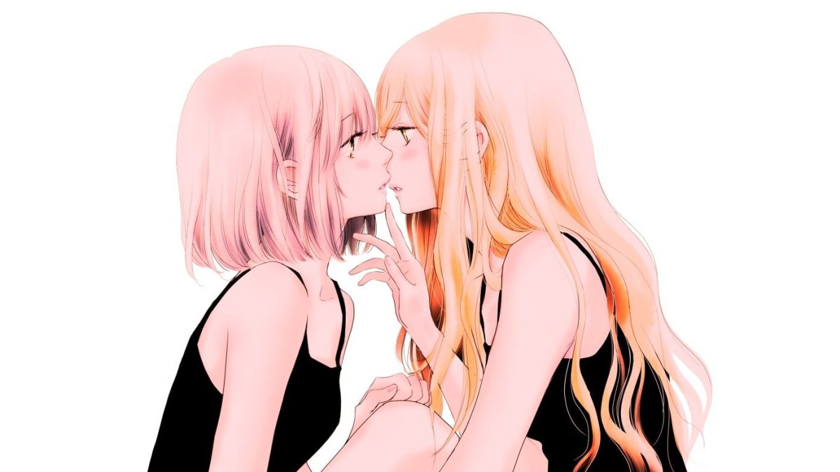 Аниме поцелуй девушек