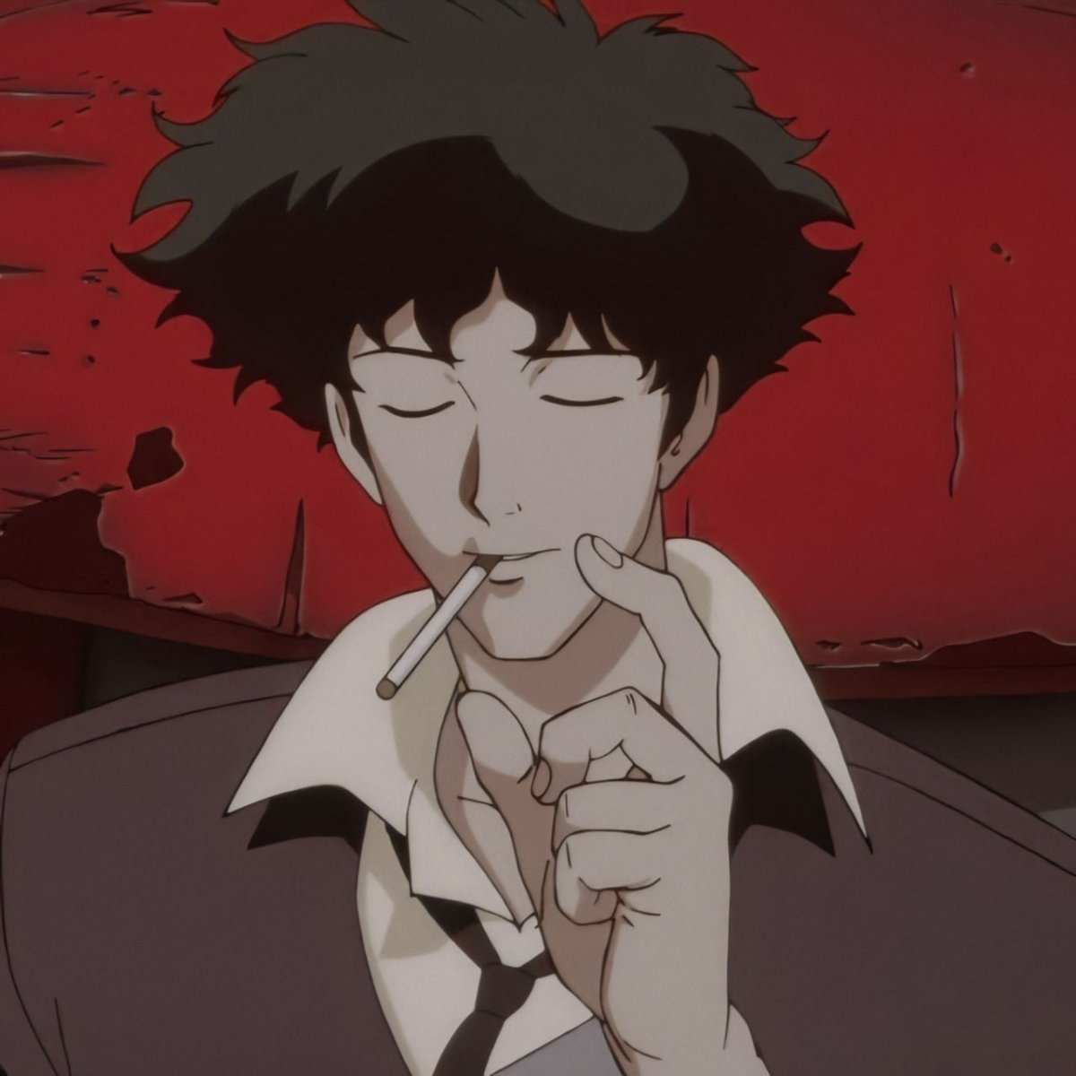 Ковбой Бибоп Спайк курит