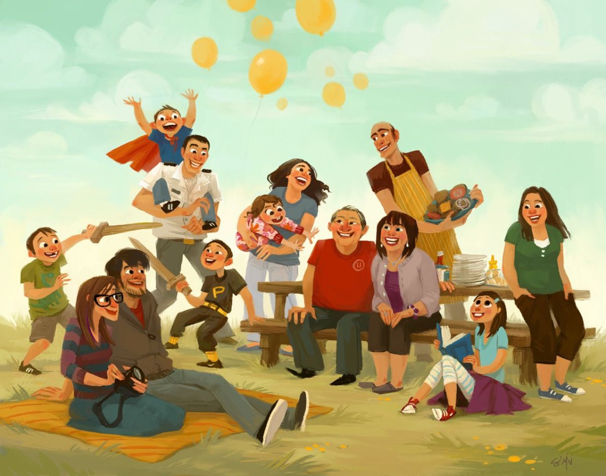 Большая семья арт