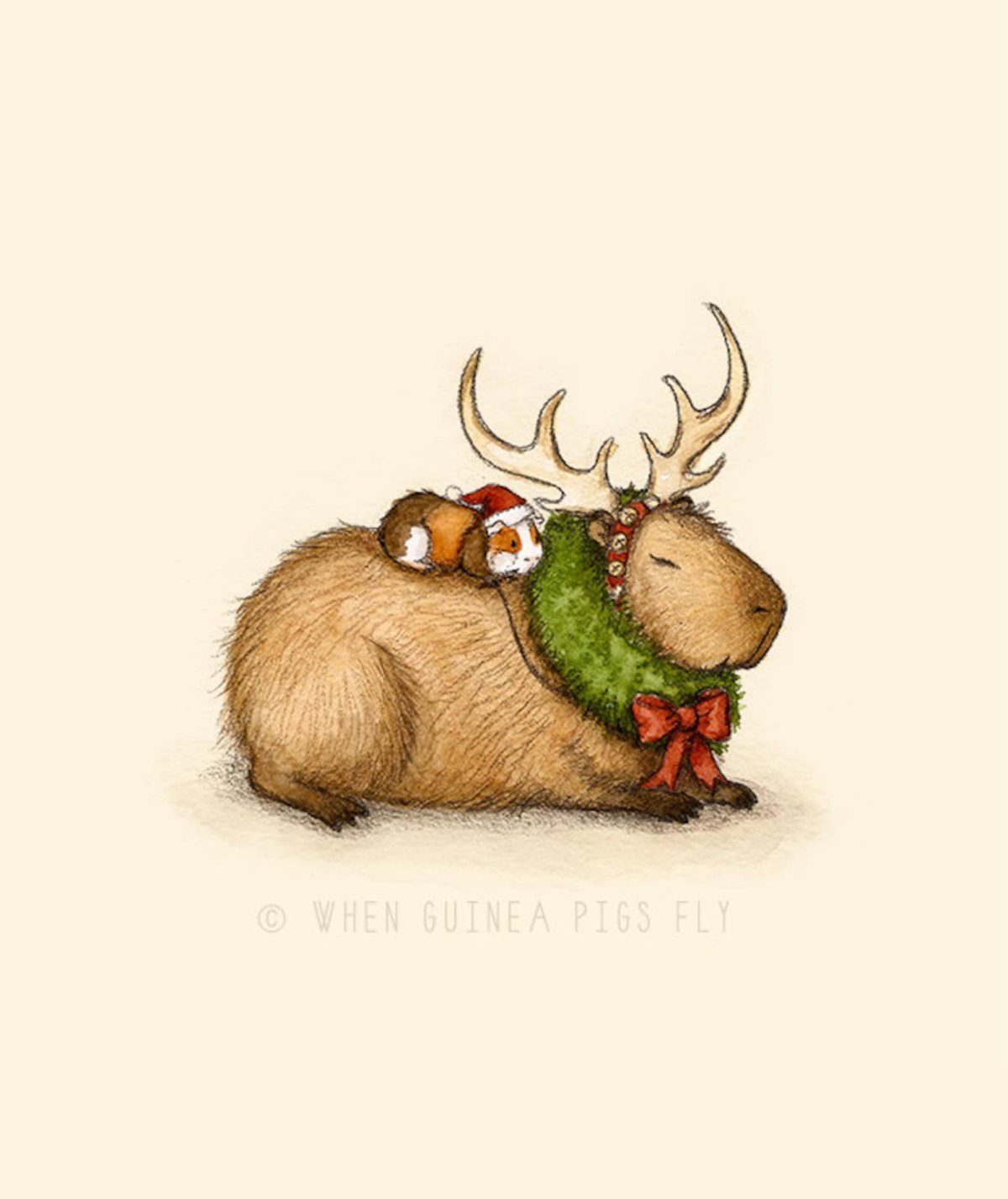 Капибара Снегурочка