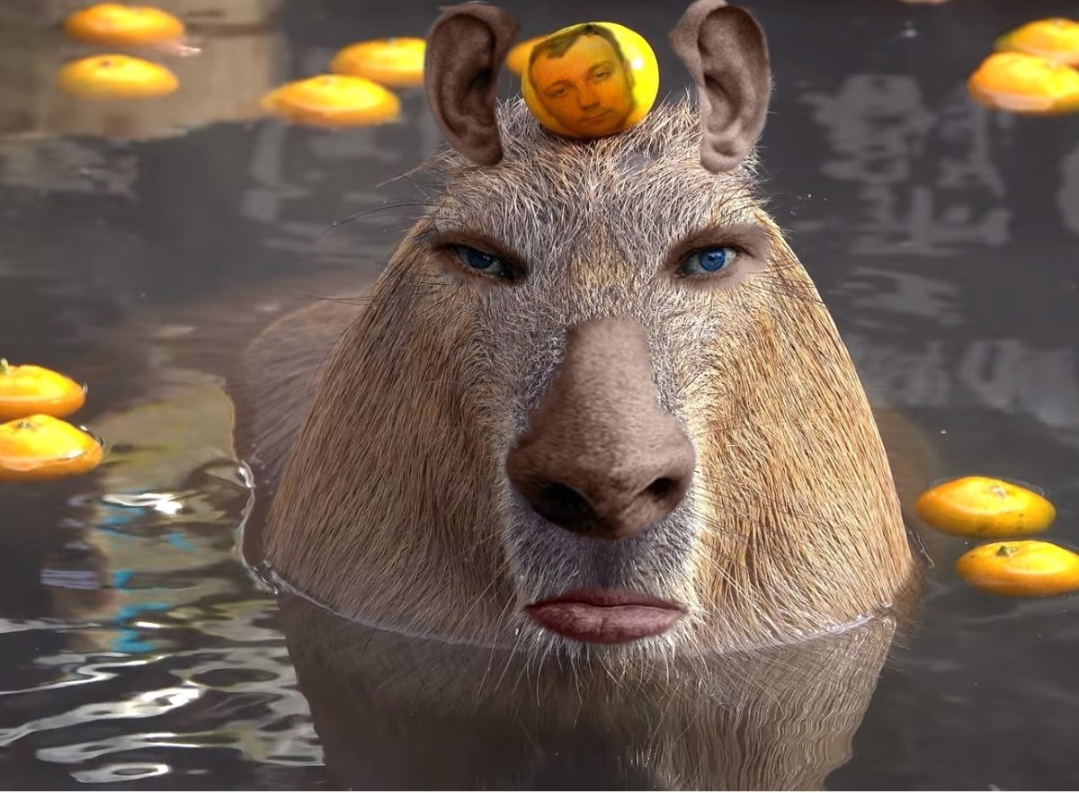 Капибара новый год рисунки