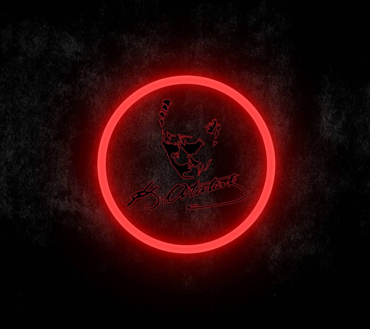 Красный круг на черном фоне