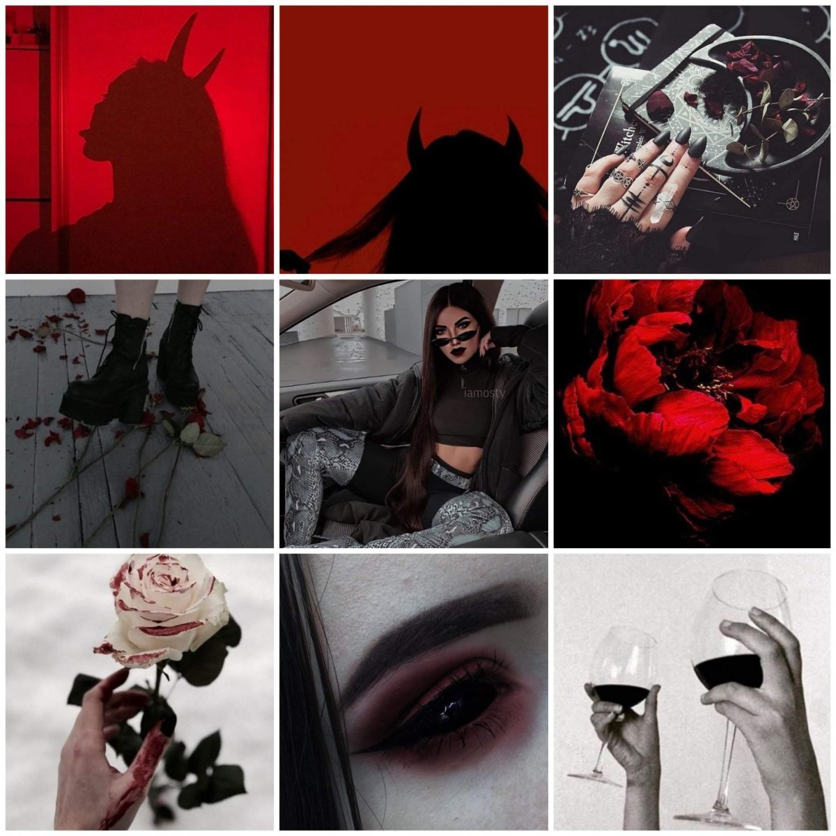 Красный силуэт девушки