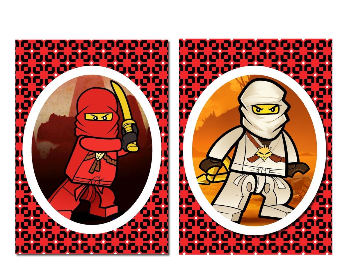 Открытка в стиле лего Ниндзяго
