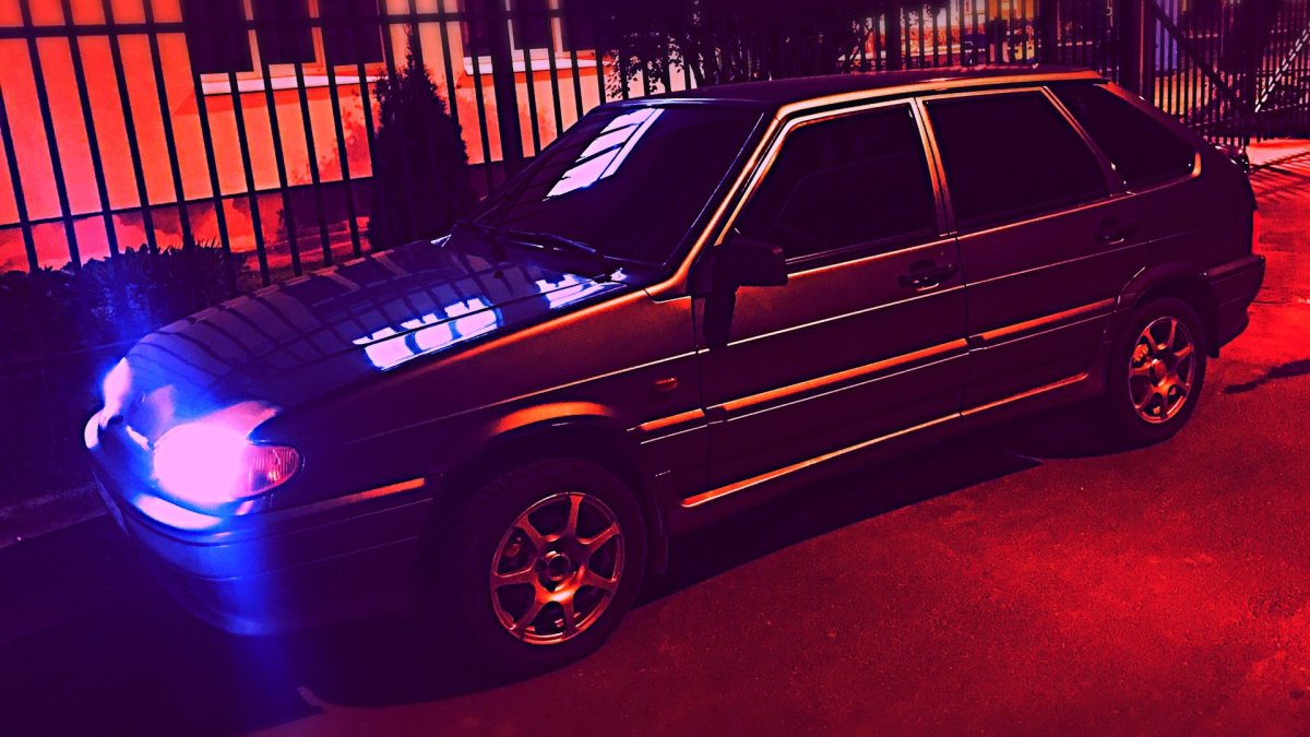 ВАЗ 2114 черная тонированная