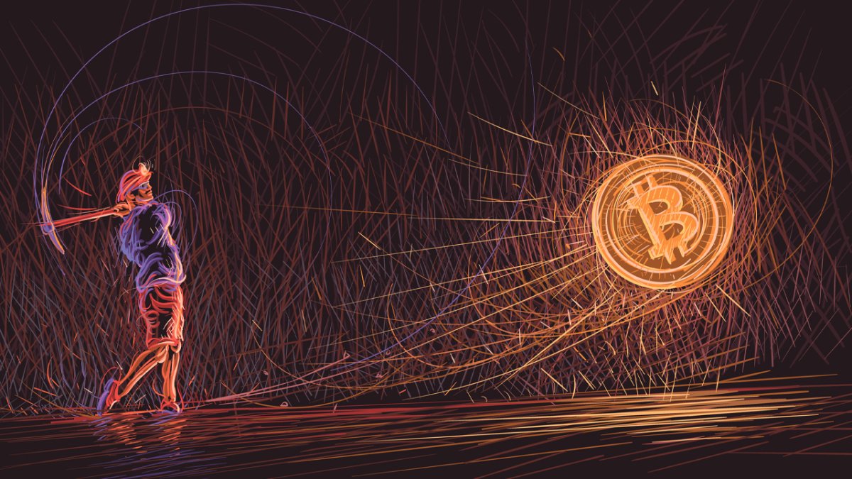 Неоновый биткоин