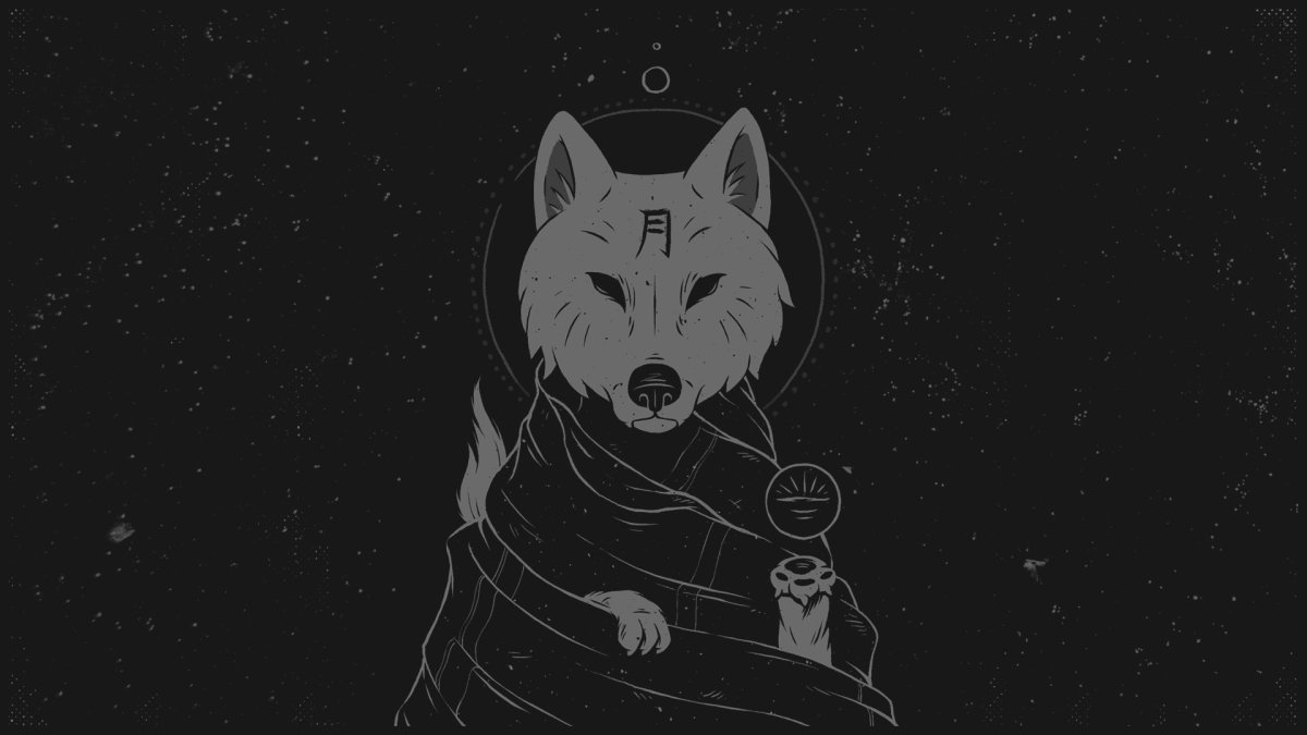 Мордочки на черном фоне