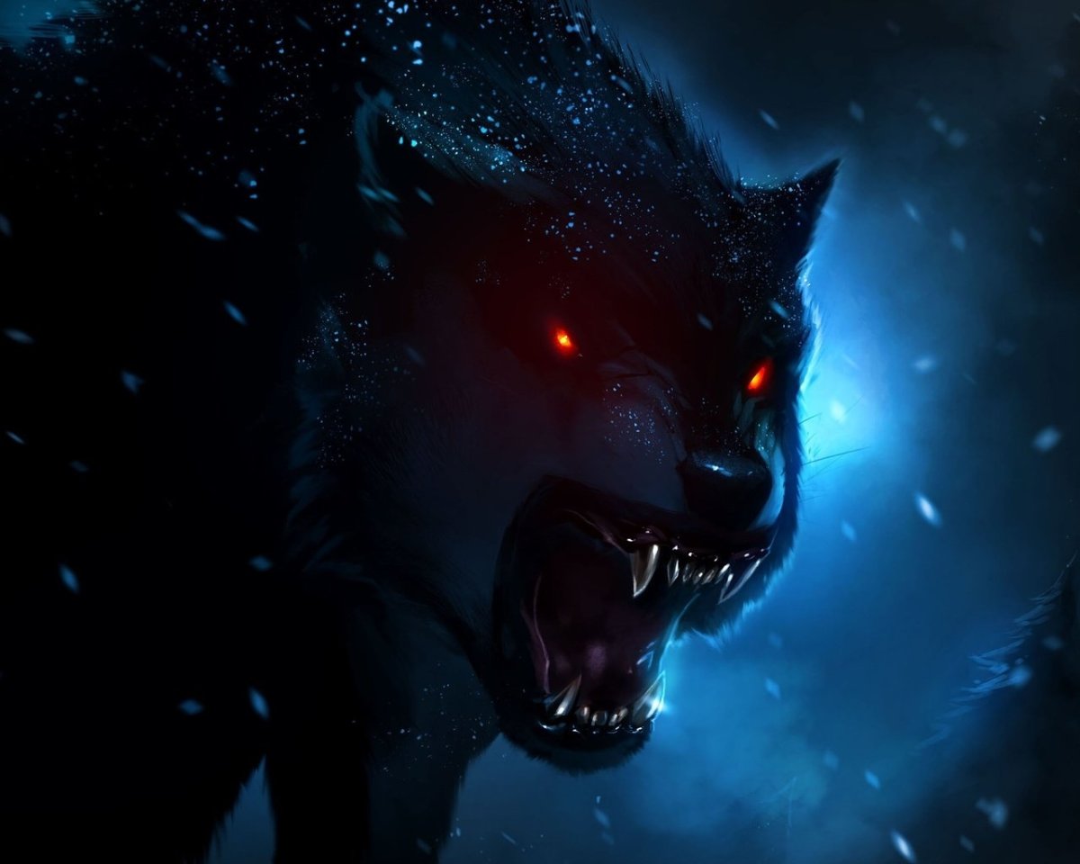 Большой черный волк