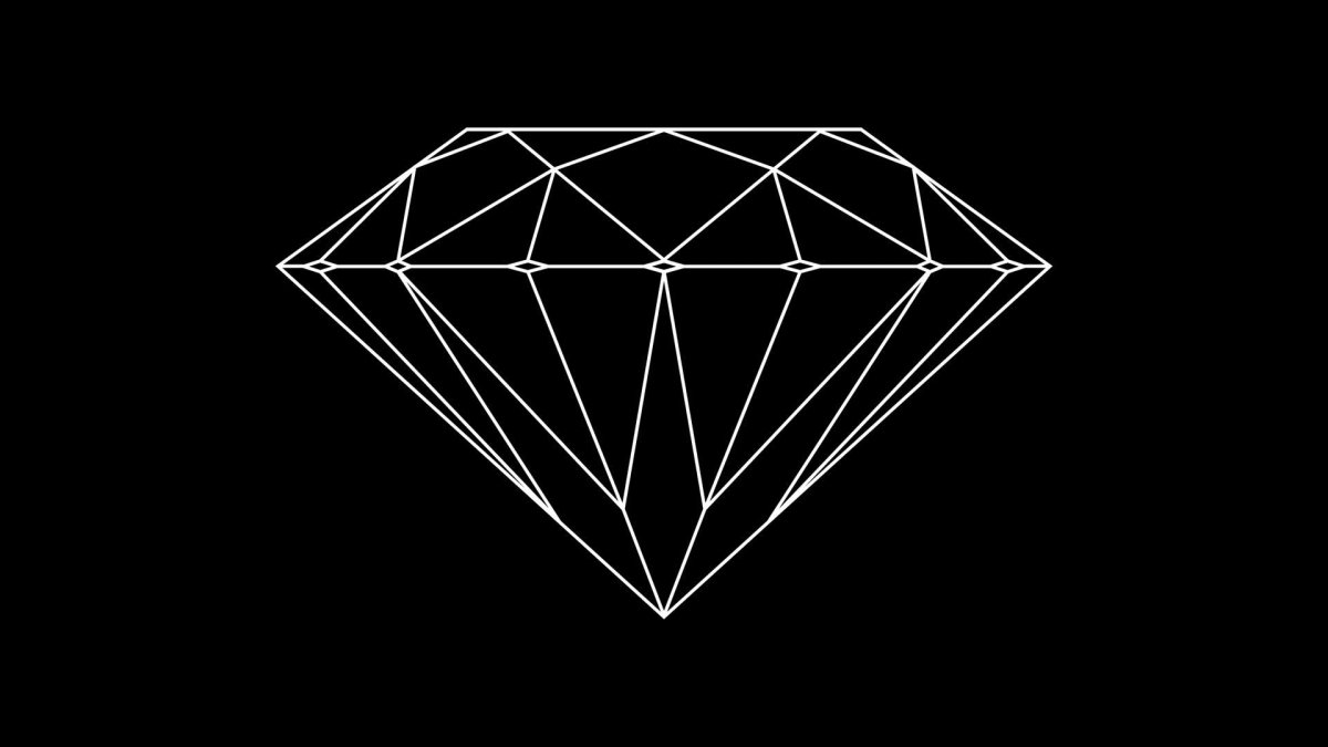 Алмаз черно белый