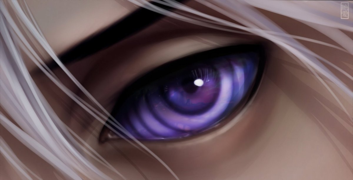 Эстетика голубых глаз аниме