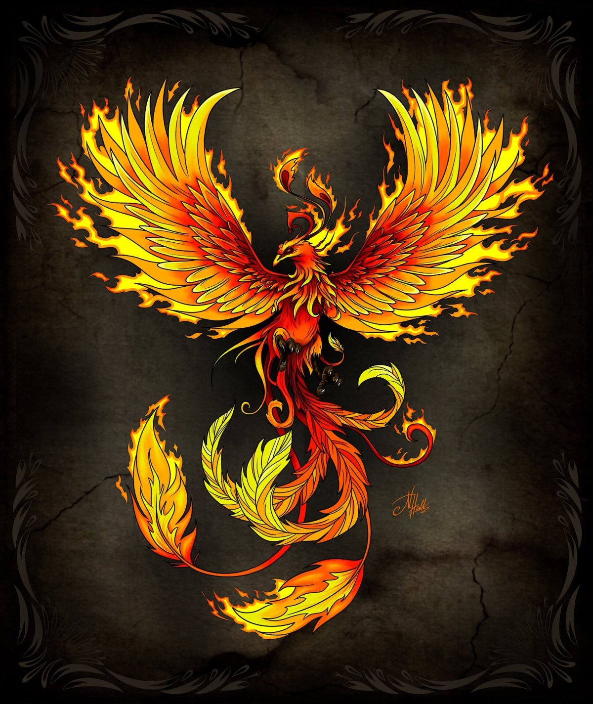 Белая птица Феникс