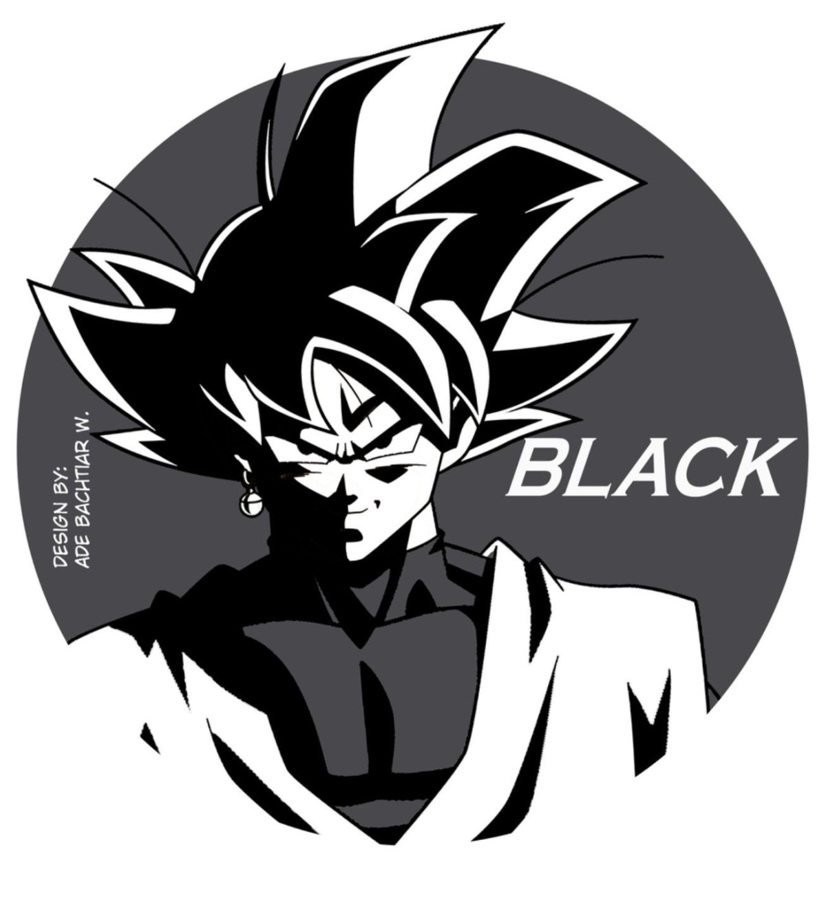 Гоку ава черно белая