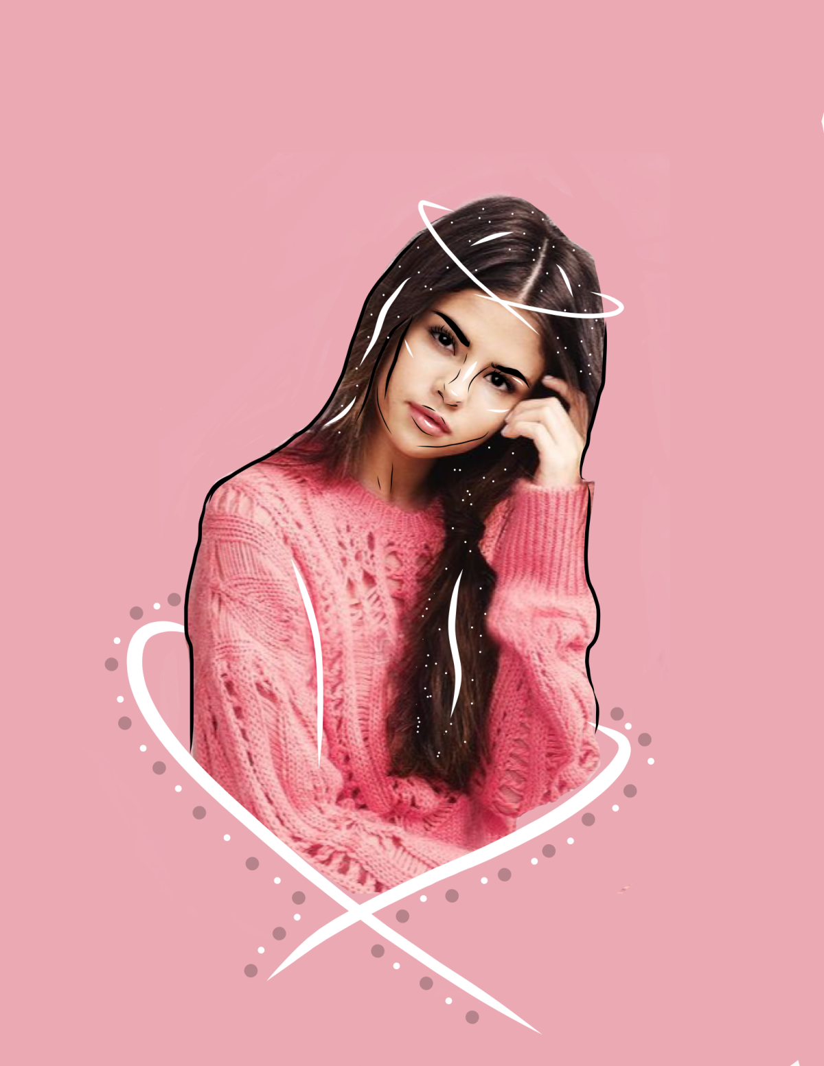 Девушка улыбается арт