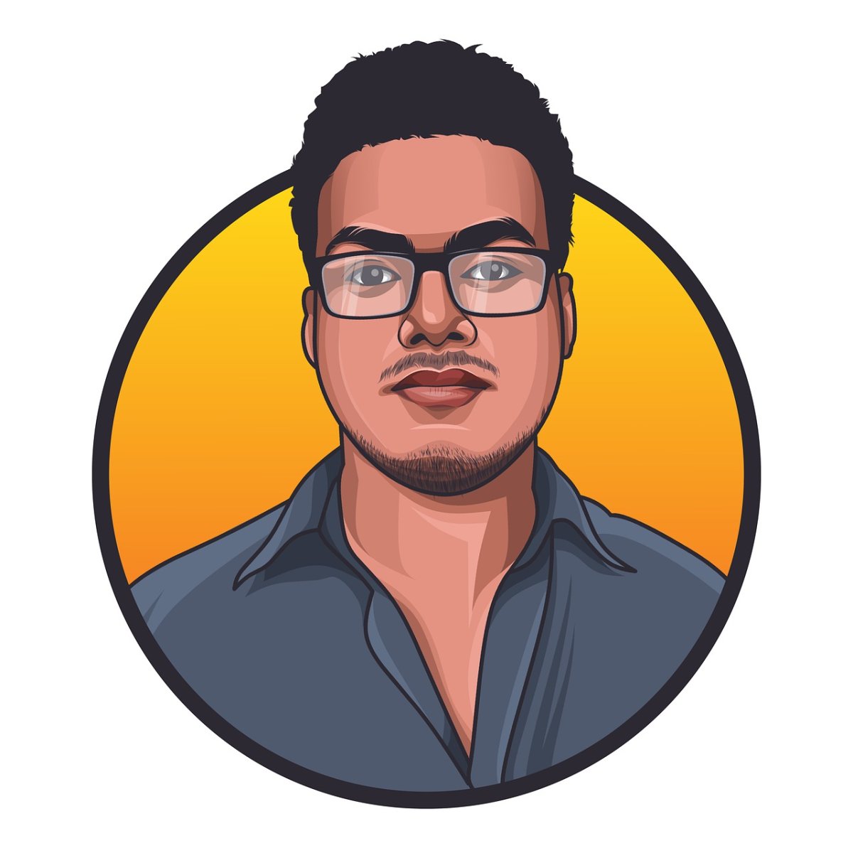 Портрет в неоновом стиле