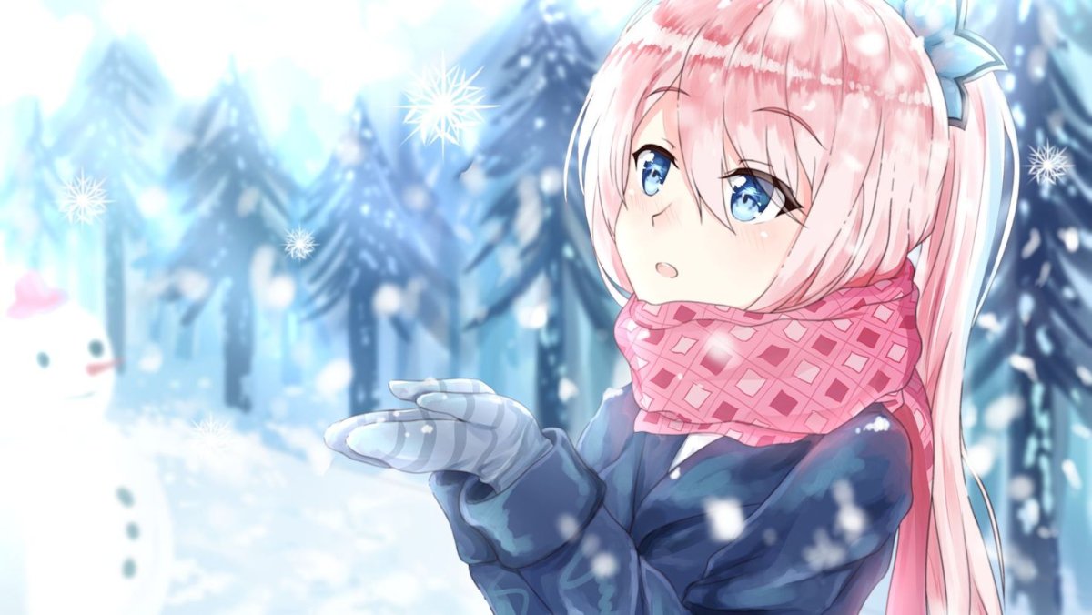 Зимние аниме тянки