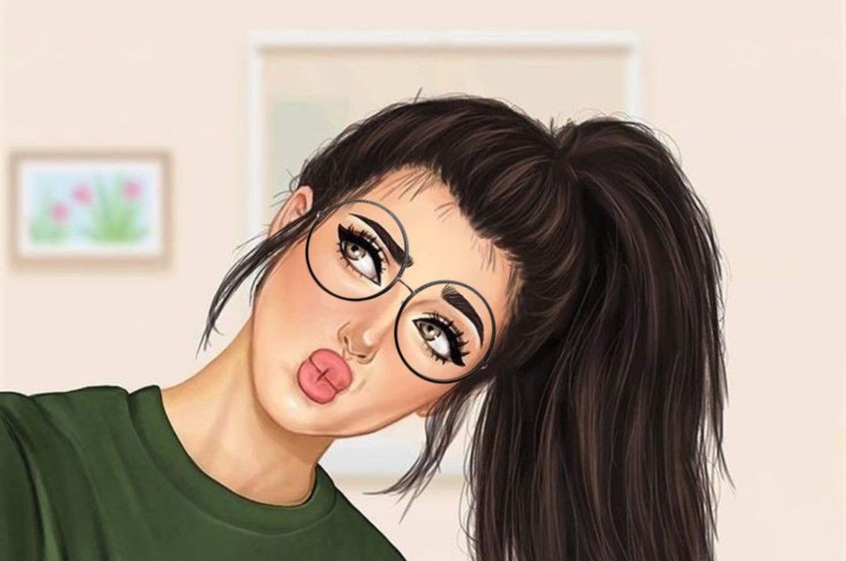 Нарисованная блондинка