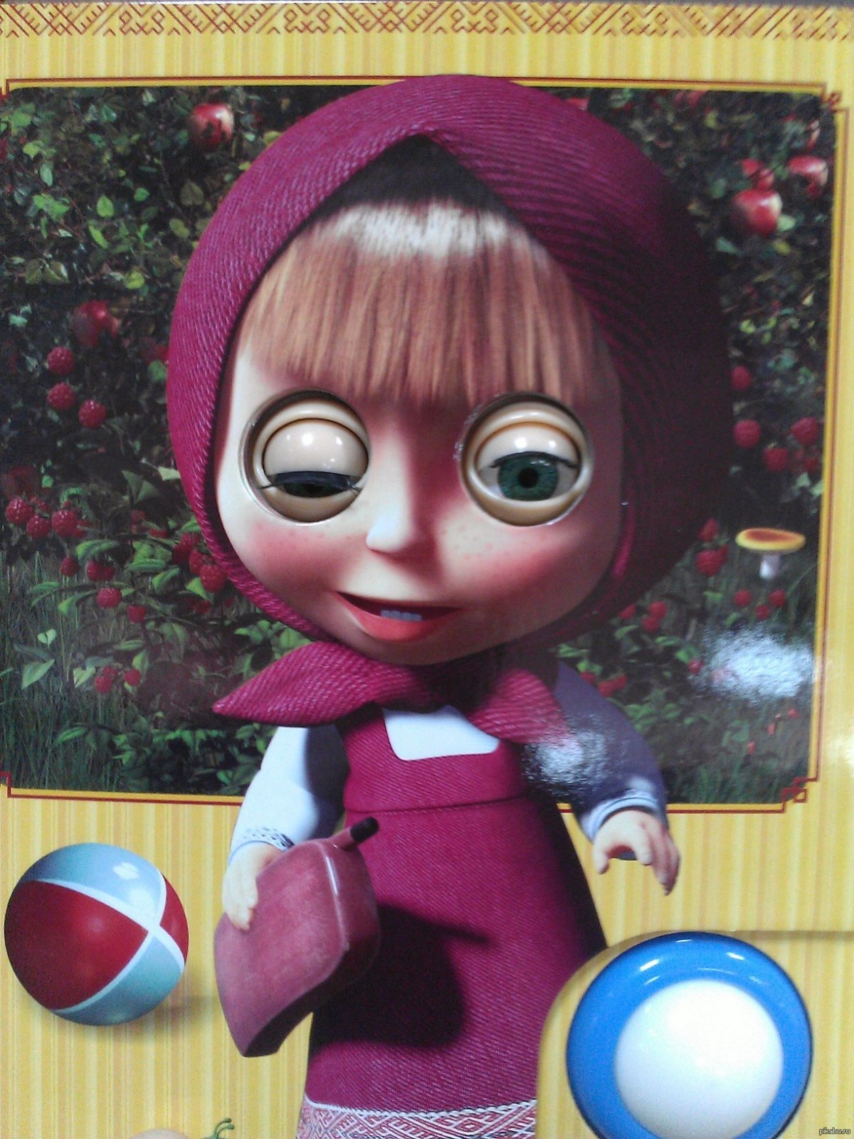 Лицо Маши из мультика Маша и медведь