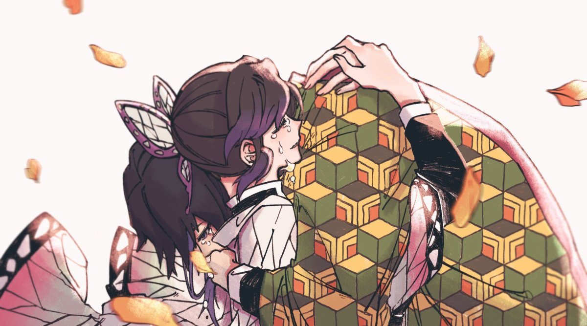 Гию и Шинобу грустные арты клинок