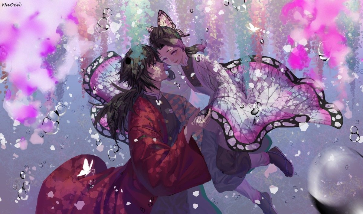 Обои с Шинобу Кочо коллаж