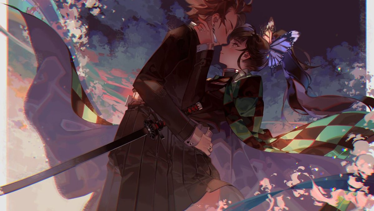 Аниме клинок рассекающий демонов любовь