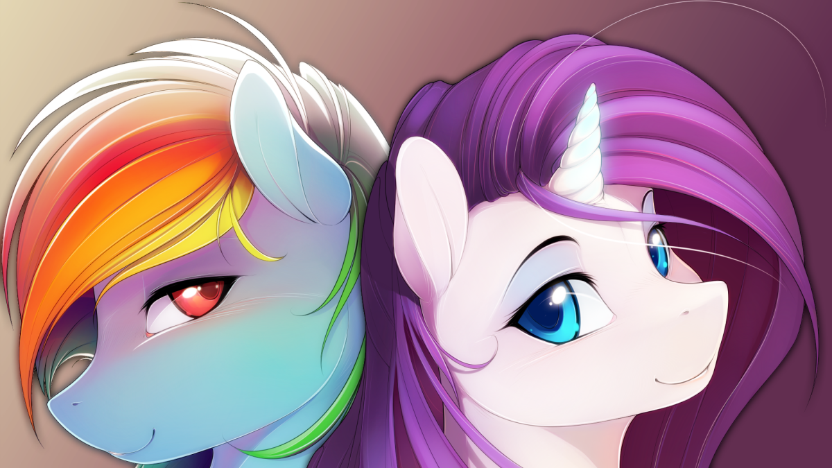 Радуга и Рарити my little Pony