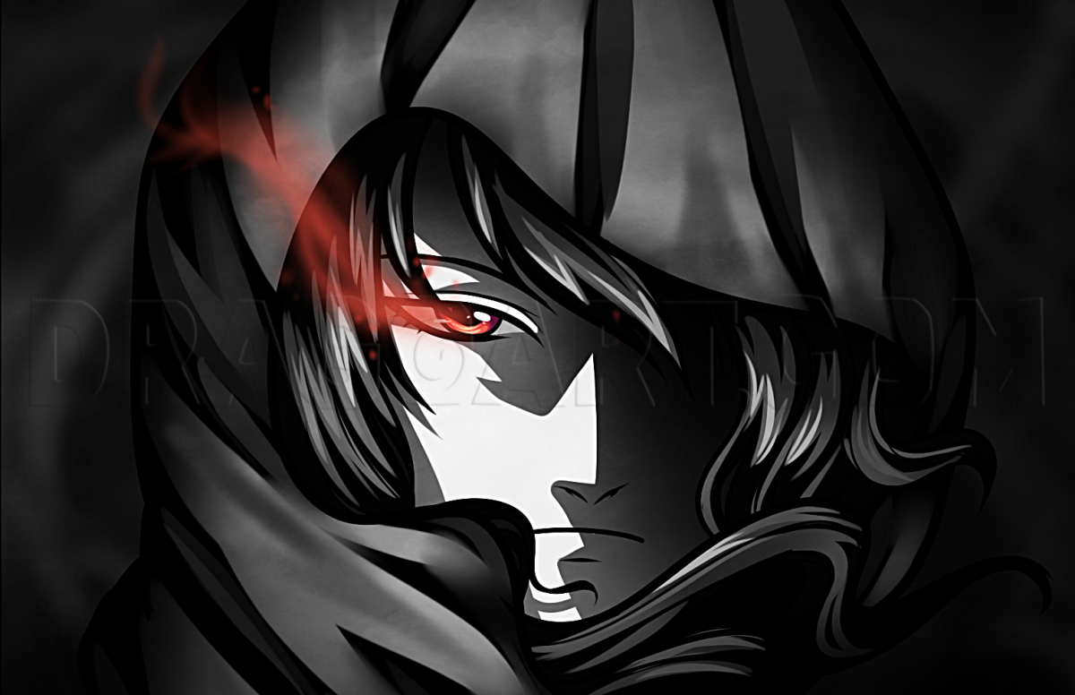 Грустный аниме парень