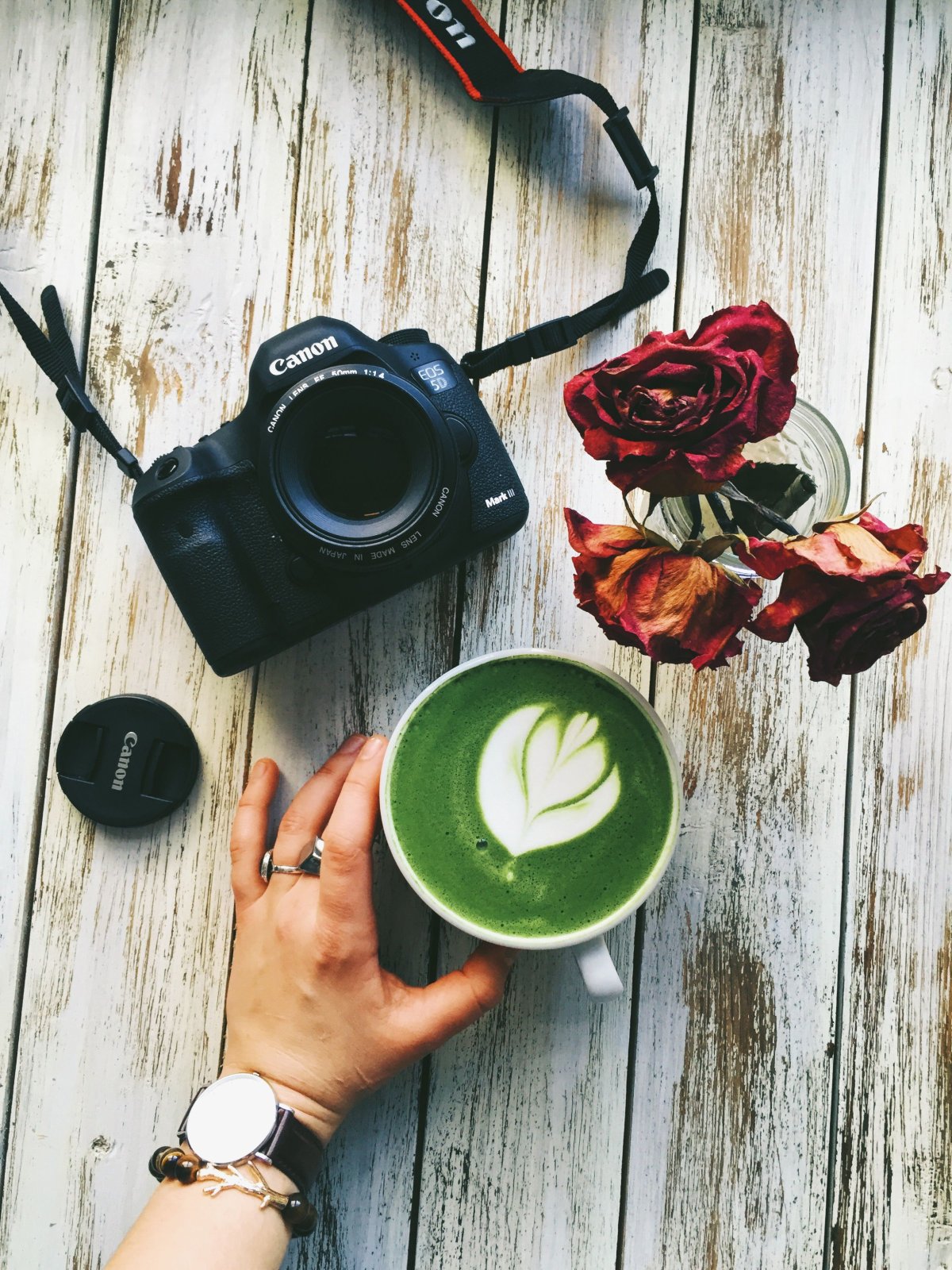 Фотоаппарат в цветах