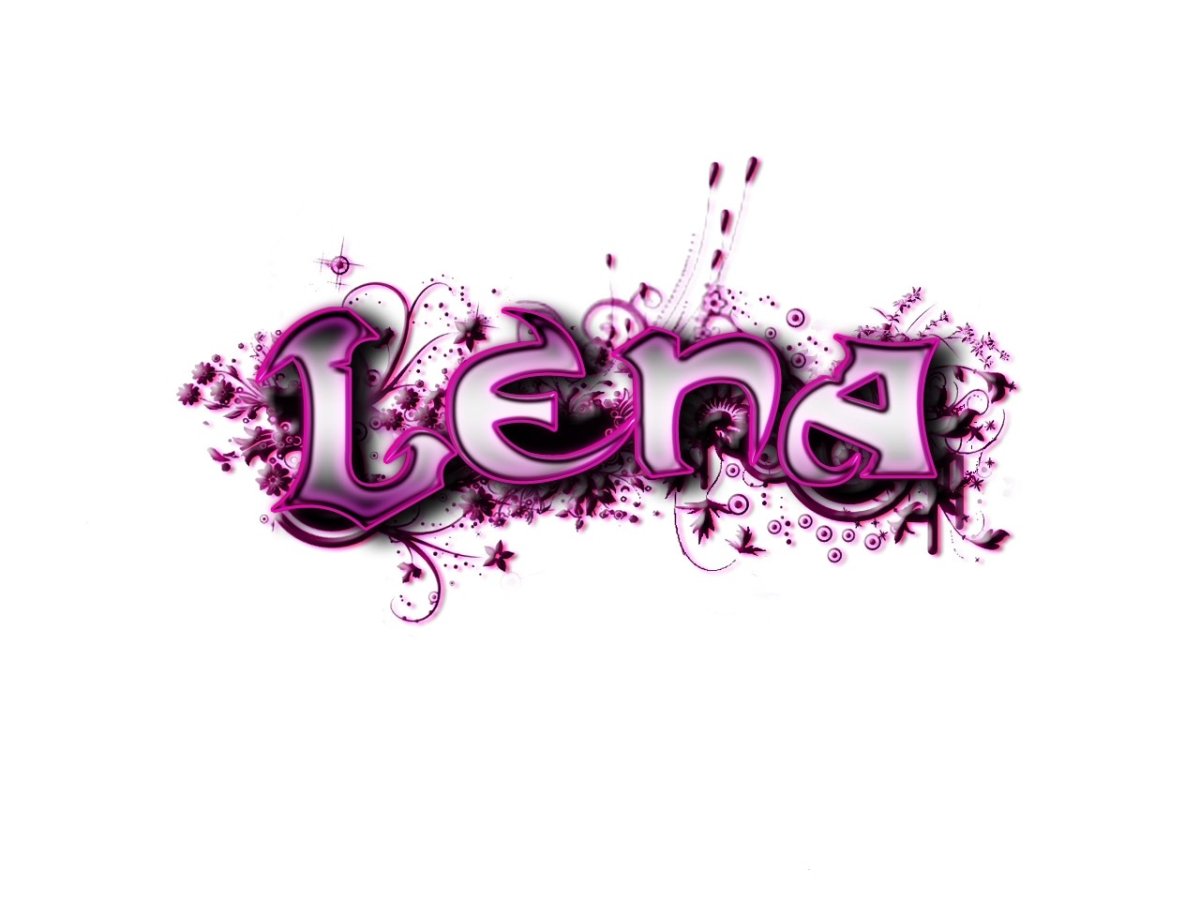 Леночка красивая надпись