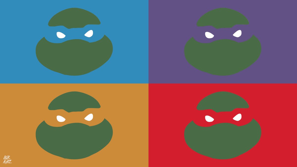 Обои в стиле черепашек ниндзя