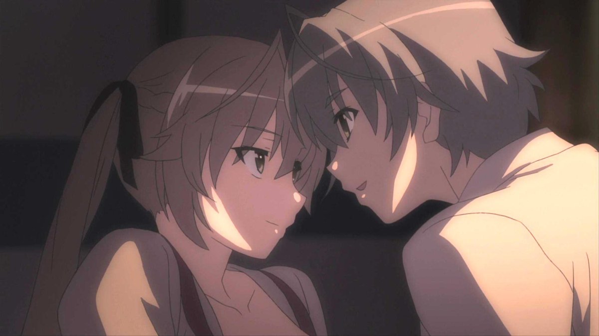 Аниме Yosuga no Sora поцелуй