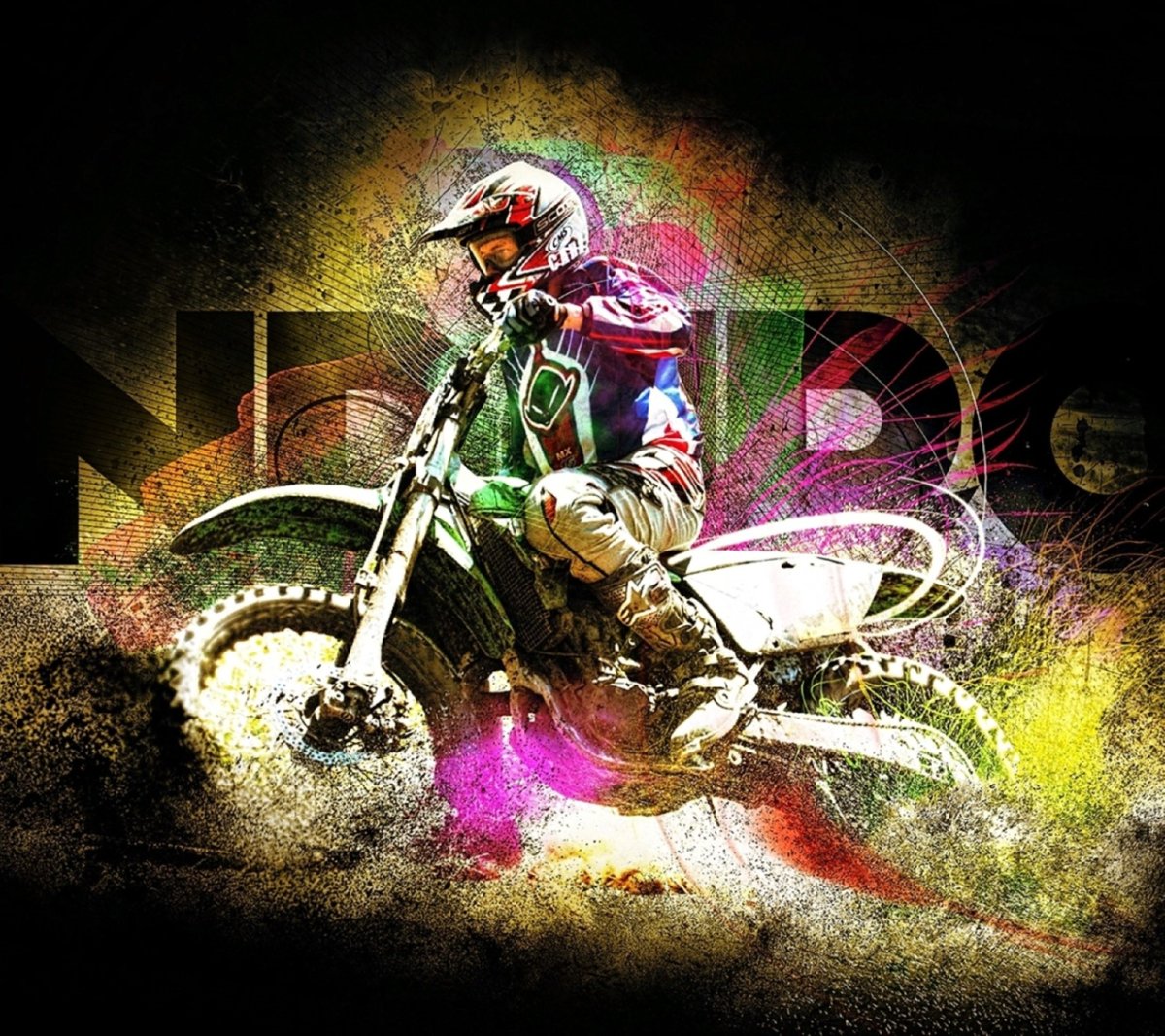 Мотоциклист с питбайком