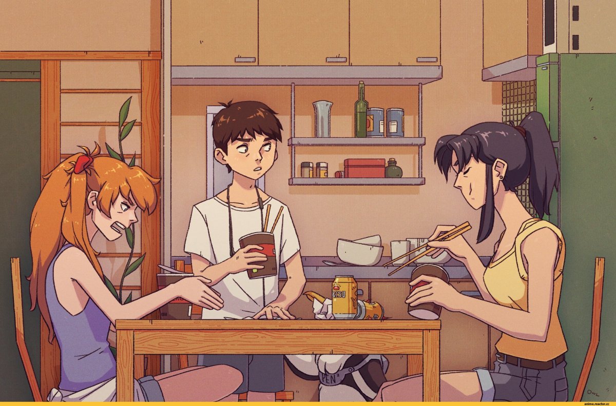 Евангелион Мисато и Синдзи