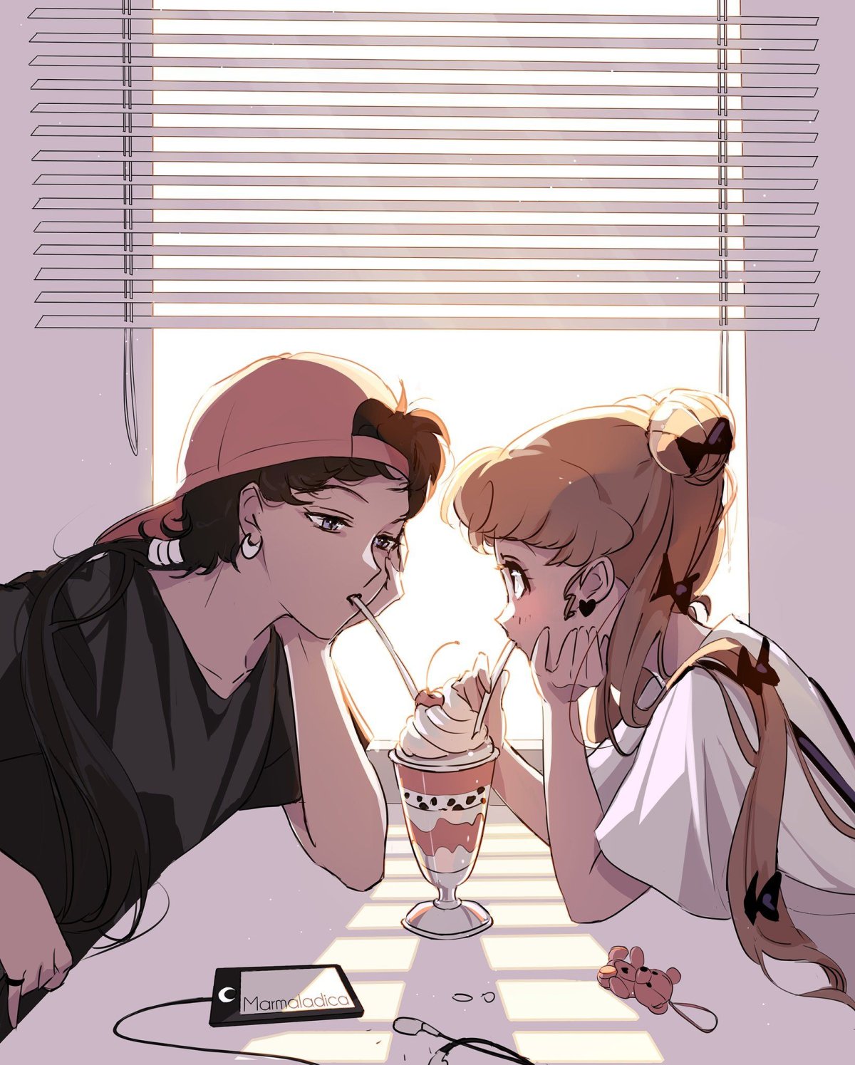 Парная ава аниме Хиро и 02