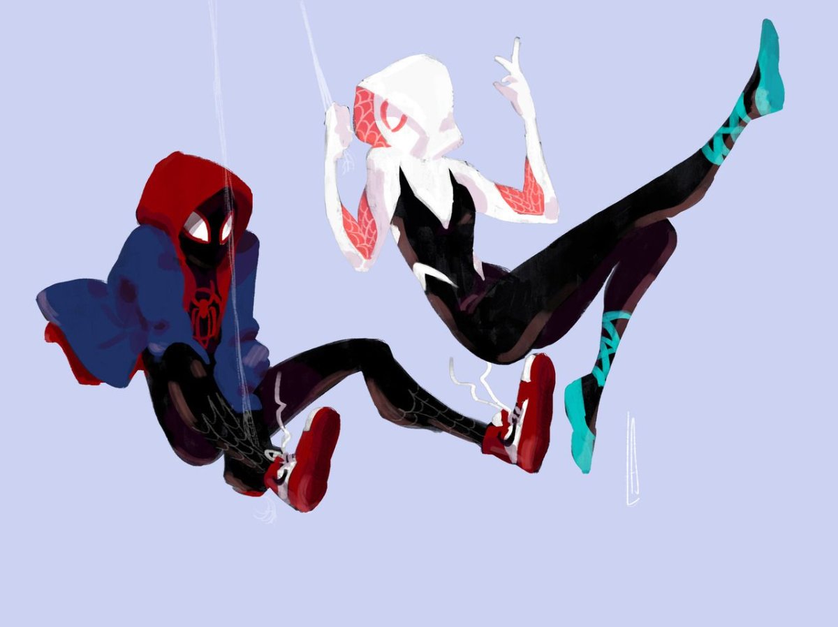 Майлз Моралес без маски через вселенные