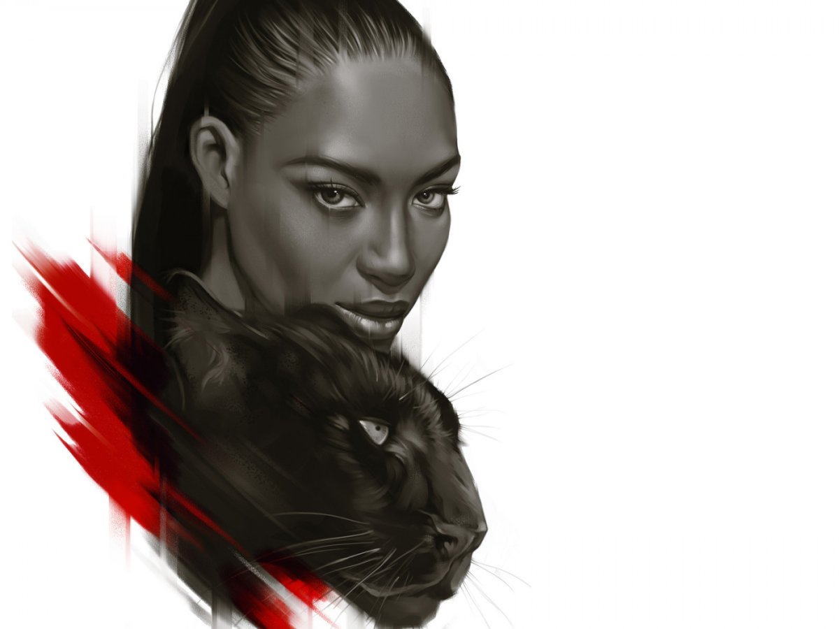 Тотемное тату пантера