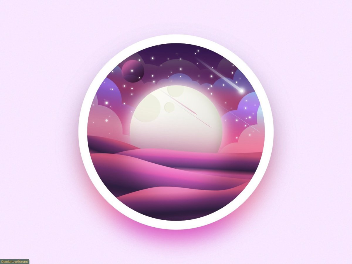 Окружность на прозрачном фоне