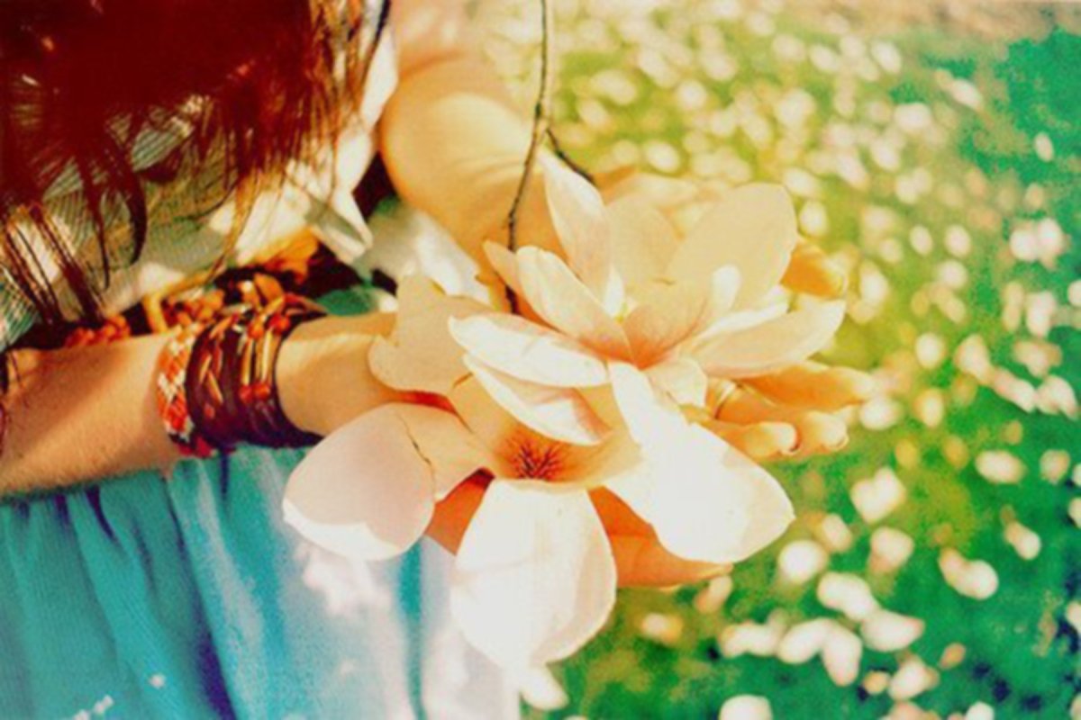 Полевые цветы в волосах