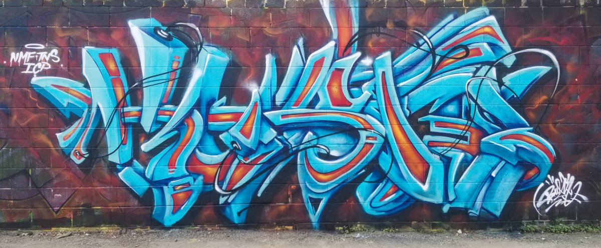 Голубое граффити