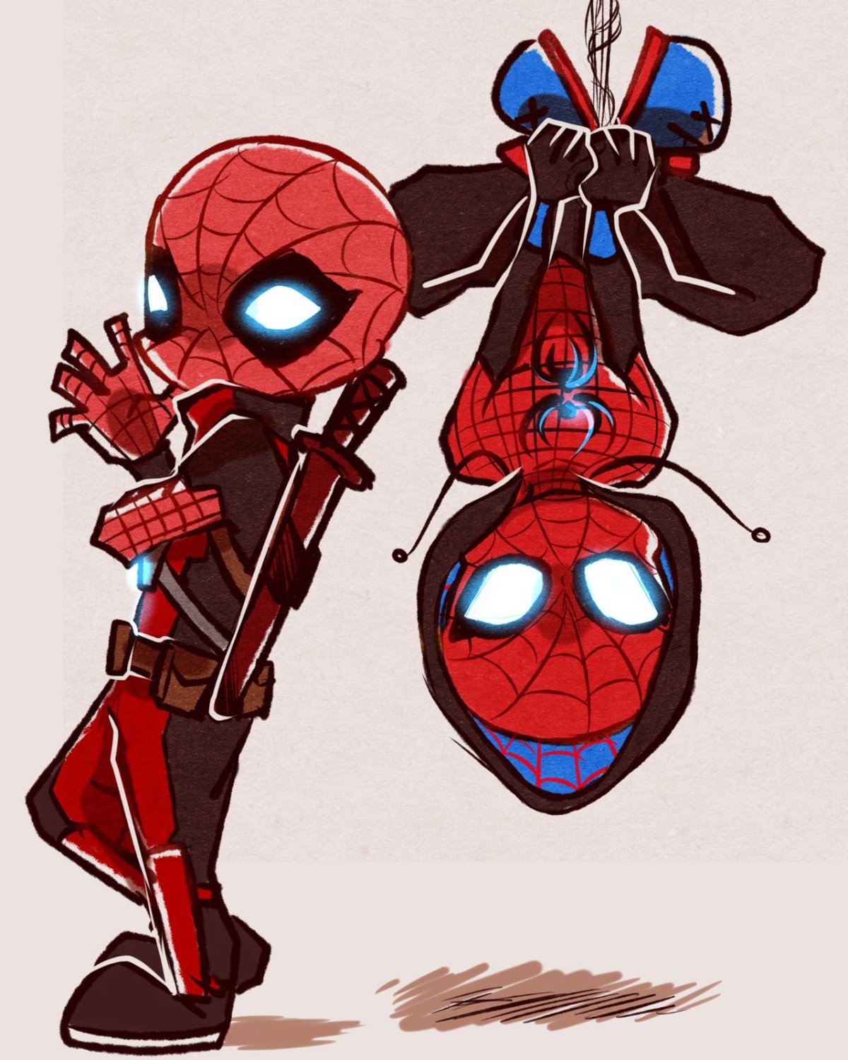 Марвел Дэдпул и человек паук