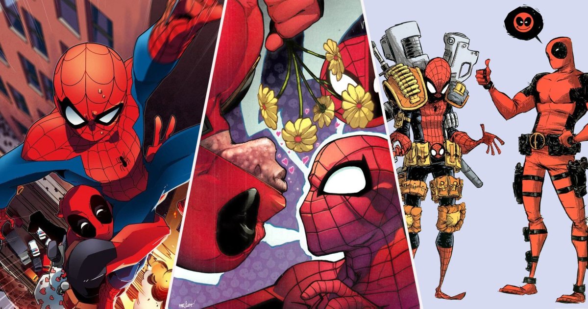 Маленький Дэдпул и человек паук