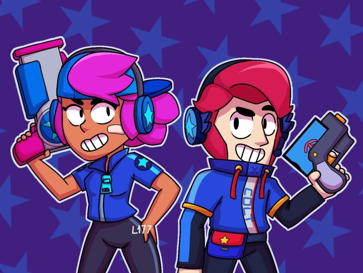 Edgar and Colette Brawl Stars Art