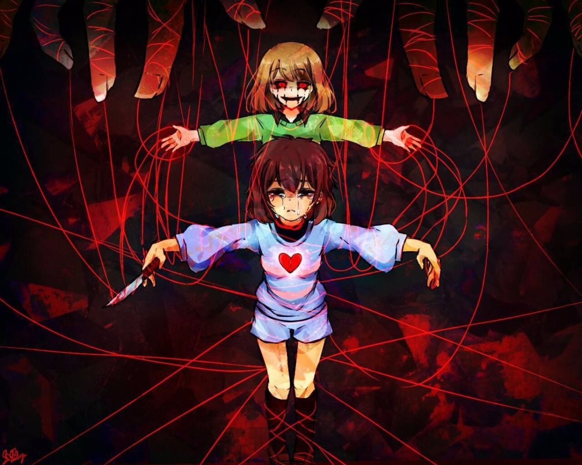 Undertale геноцид Чара и Фриск