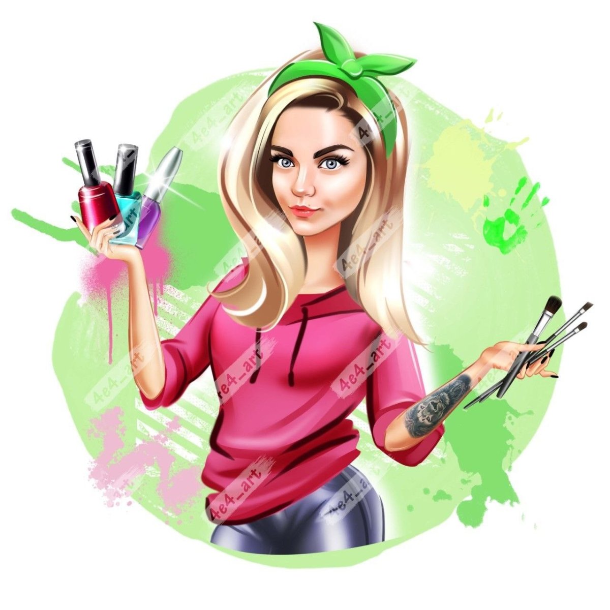 Шарж мастер маникюра