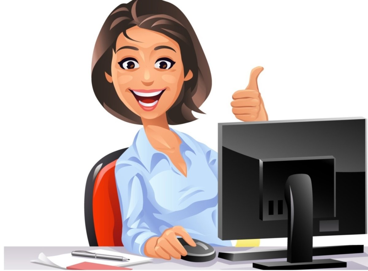 Мультяшная бизнес девушка