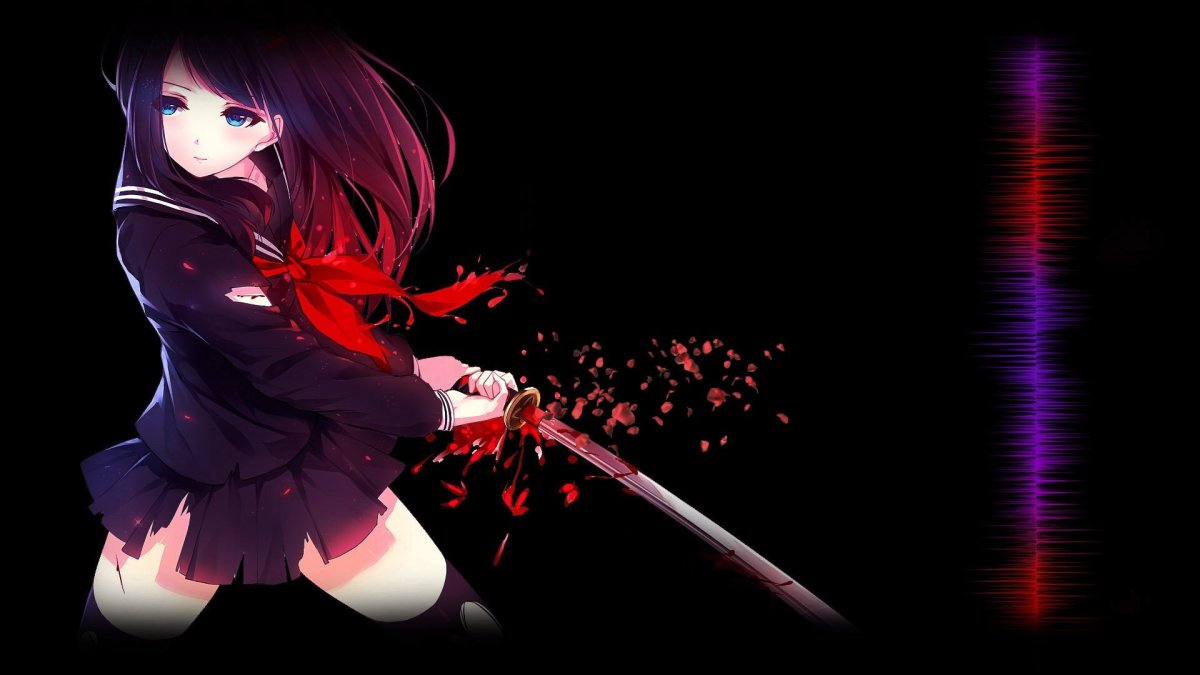 Аниме на черном фоне