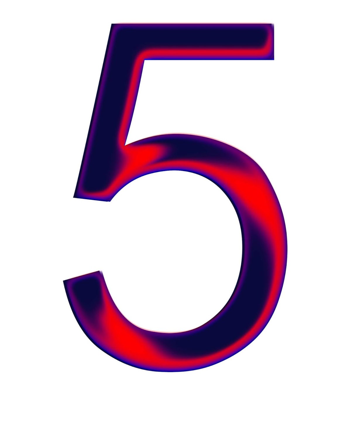 Цифра 5 красивая