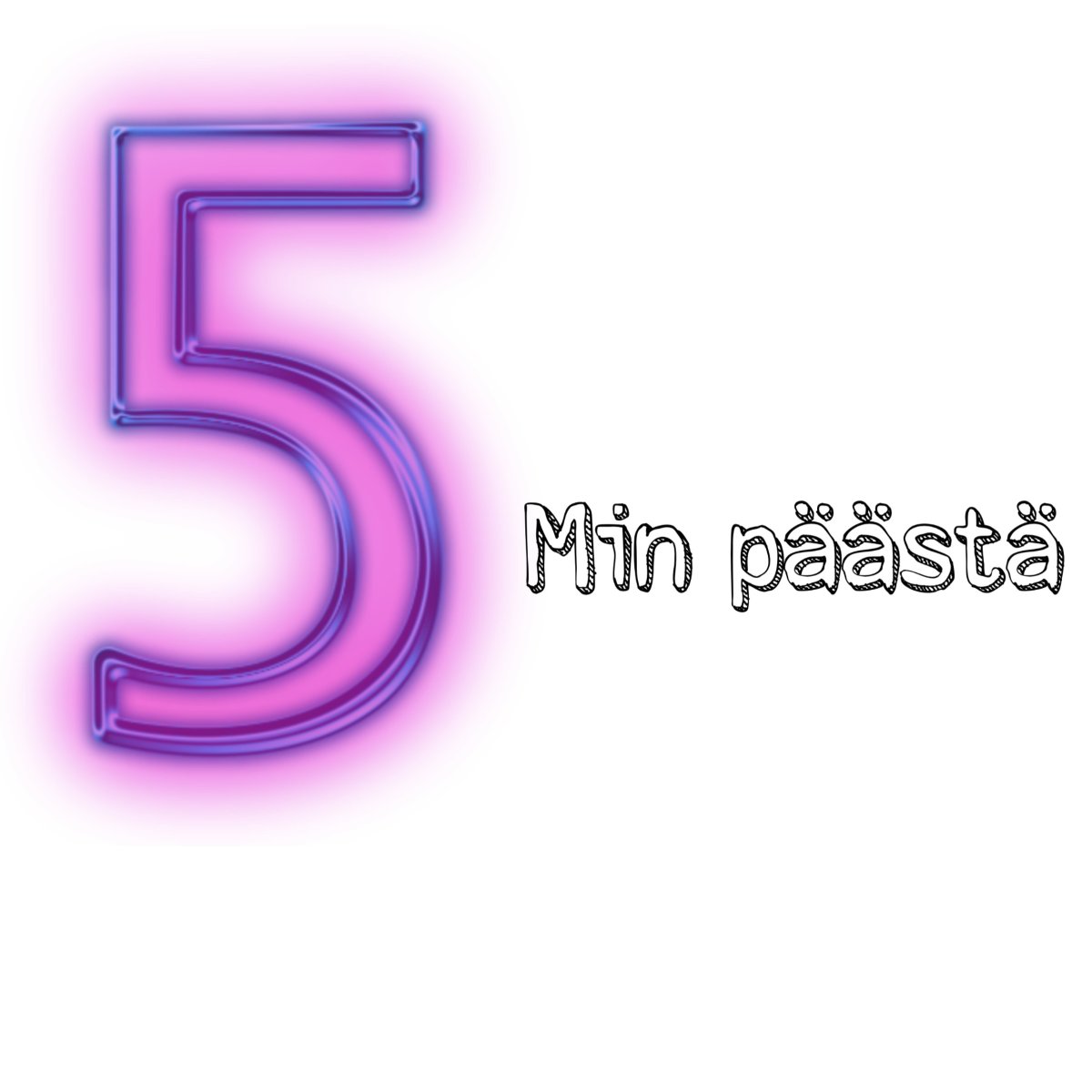 Неоновые цифры на прозрачном фоне