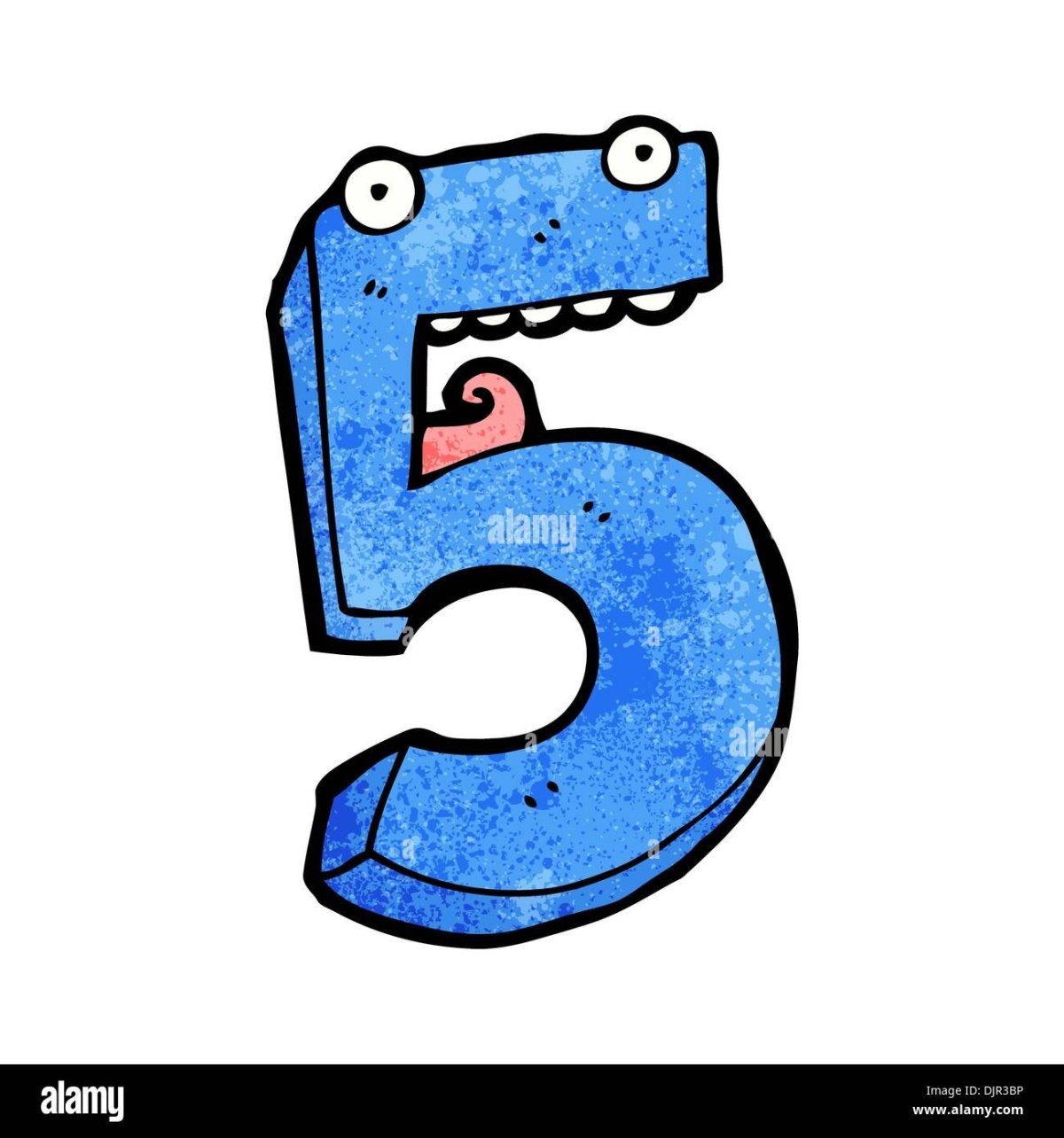 Цифра 5 мультяшный