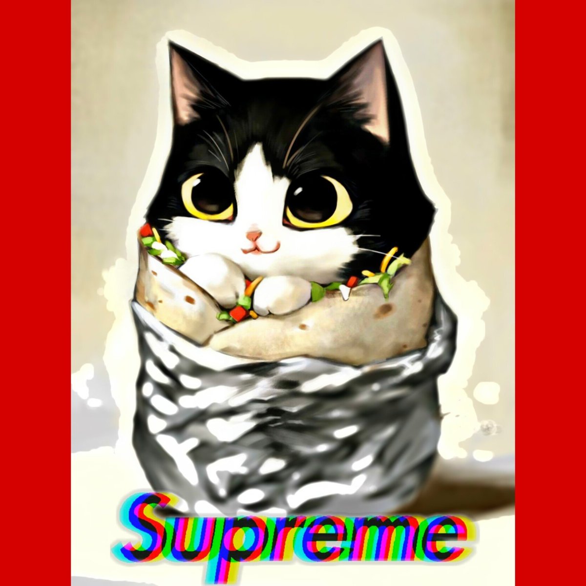 Милый кот арт